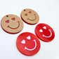 32mm red acrylic heart eye emoji DIY earring supplies dangles blanks laser cut engraved paint fill Valentine's Day
