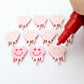 18mm pastel pink acrylic melting hearts DIY earring supplies studs blanks laser cut engraved paint fill Valentine's Day