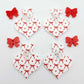 35mm cotton candy bows UV printed hearts DIY earring supplies laser cut acrylic dangles blanks Valentine's Day