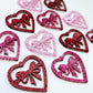 35mm pink red hot pink glitter heart bows DIY earring supplies laser cut acrylic dangles blanks Valentine's Day mixed pack