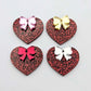 25mm red glitter hearts DIY earring supplies laser cut acrylic dangles blanks Valentine's Day