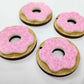 35mm OAK & PINK SPRINKLE Acrylic DONUTS