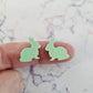 15mm PASTEL MINT Acrylic BUNNIES