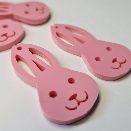 40mm PASTEL PINK Acrylic BUNNIES.