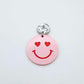 32mm pastel pink acrylic heart eye emoji DIY earring supplies dangles blanks laser cut engraved paint fill Valentine's Day