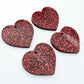 25mm red glitter hearts DIY earring supplies laser cut acrylic dangles blanks Valentine's Day