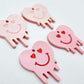 35mm pastel pink acrylic melting hearts DIY earring supplies blanks laser cut engraved paint fill Valentine's Day