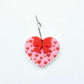25mm pink and red hearts UV printed hearts bows DIY earring supplies laser cut acrylic dangles blanks Valentine's Day