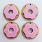 35mm OAK & PINK SPRINKLE Acrylic DONUTS