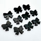 13mm glossy black bows ribbon Christmas Valentine's Day DIY earring supplies laser cut acrylic dangles blanks accompaniments