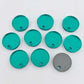 14mm green mirror acrylic topper showing reflective finish and grey backing