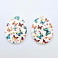 30mm butterfly UV printed acrylic Easter Eggs DIY earring blanks