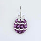 30mm purple glitter acrylic Easter egg dangle blanks with engraved pattern and paint fill