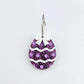 30mm purple glitter acrylic Easter egg dangle blanks with engraved pattern and paint fill