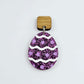30mm purple glitter acrylic Easter egg dangle blanks with engraved pattern and paint fill
