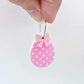 30mm pastel pink purple blue green yellow polka dot UV printed acrylic Easter Eggs mixed pack DIY earring blanks