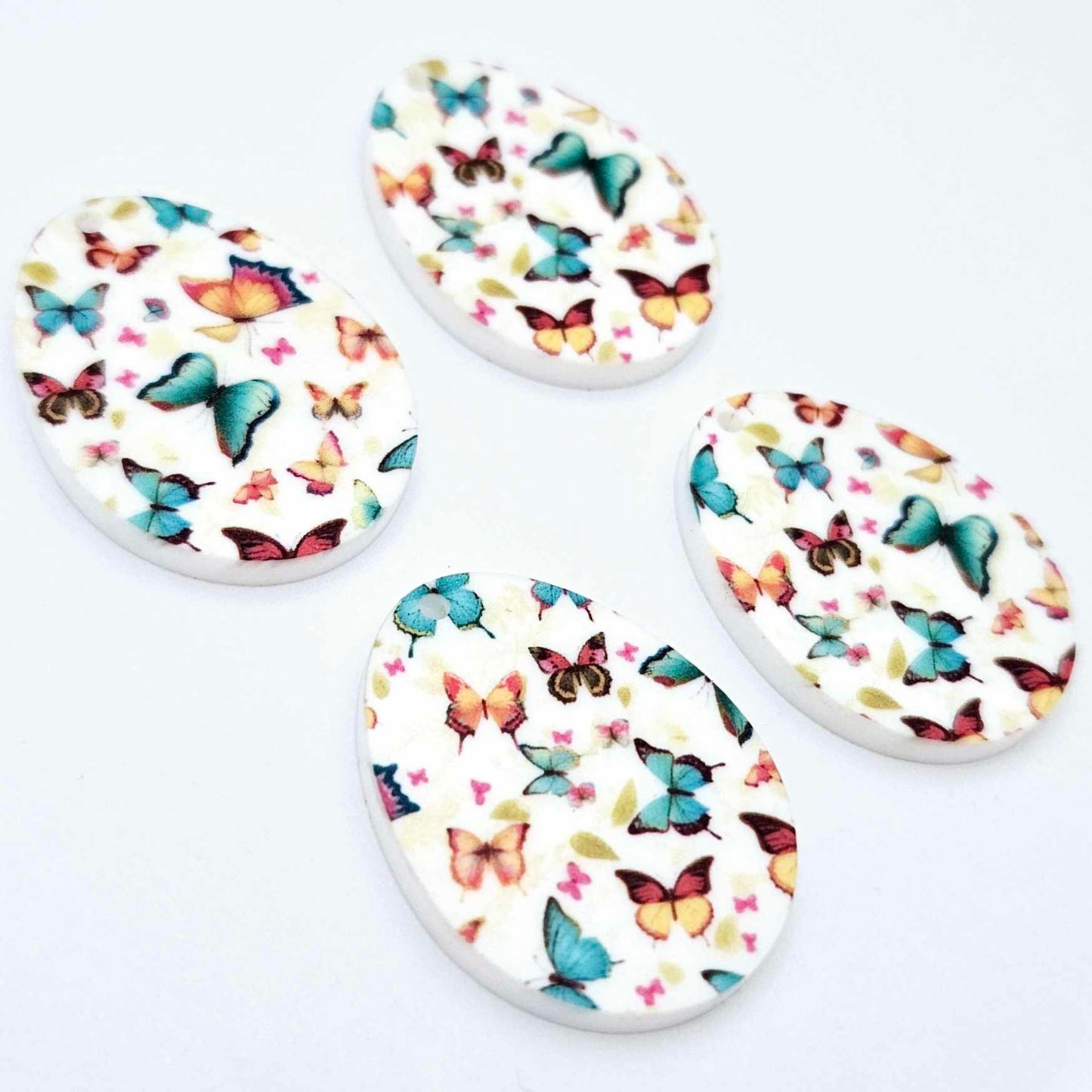 30mm butterfly UV printed acrylic Easter Eggs DIY earring blanks