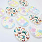 30mm Pastel Pop Pastel Gingham and Butterfly UV printed acrylic Easter Eggs DIY earring blanks