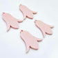 28mm dusty pale pink nodding flower dangle blanks shown on their own 