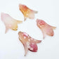 28mm frangipani petal acrylic nodding flower dangle blanks shown on their own