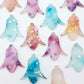28mm mixed petal acrylic nodding flower dangle blanks shown on their own