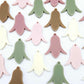 28mm acrylic nodding mixed pack flower dangle blanks shown on their own