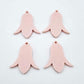 28mm dusty pale pink nodding flower dangle blanks shown on their own 