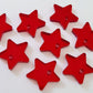 16mm RED MIRROR Acrylic STAR Toppers/Studs