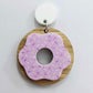 35mm OAK & PURPLE SPRINKLE Acrylic DONUTS