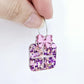 chunky unicorn glitter pink purple Christmas present ribbon bow DIY earring supplies laser cut acrylic dangles blanks