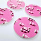 38mm PINK COFFEE Acrylic DANGLES