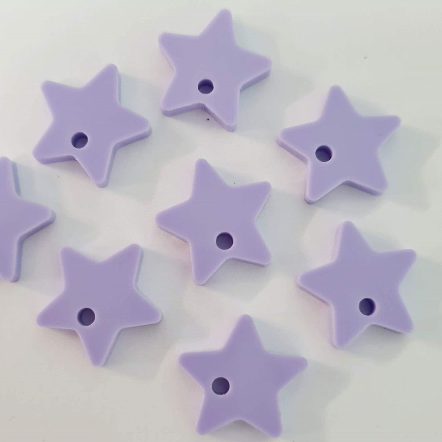 16mm PASTEL PURPLE Acrylic STAR Toppers/Studs