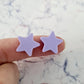 16mm PASTEL PURPLE Acrylic STAR Toppers/Studs