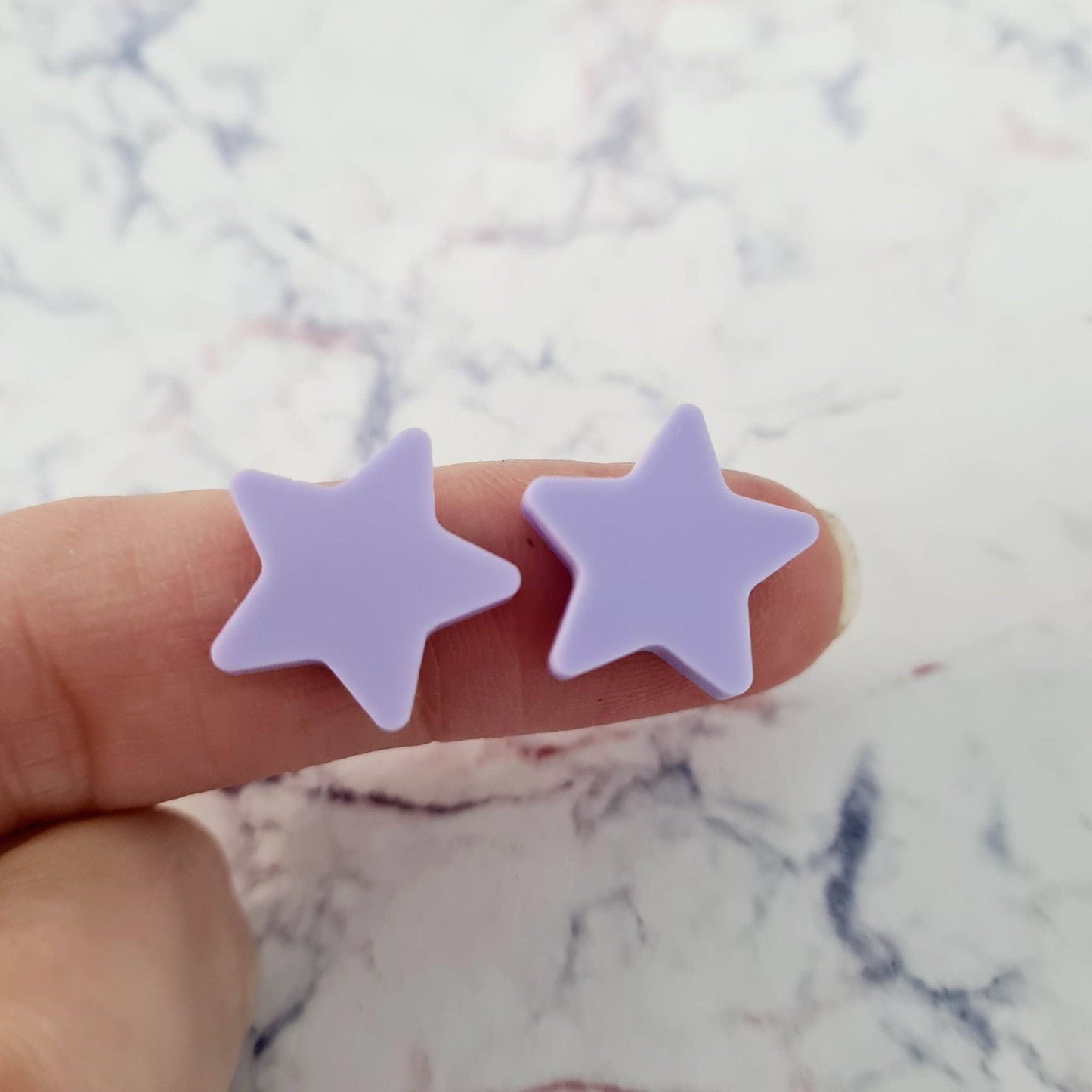 16mm PASTEL PURPLE Acrylic STAR Toppers/Studs