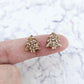 12mm kids Christmas tree green red silver gold rose gold glitter mixed pack DIY earring supplies laser cut acrylic studs blanks