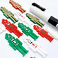 40mm nutcracker Christmas dangle blanks with engraved paint-fill details shown in green, red and white acrylic