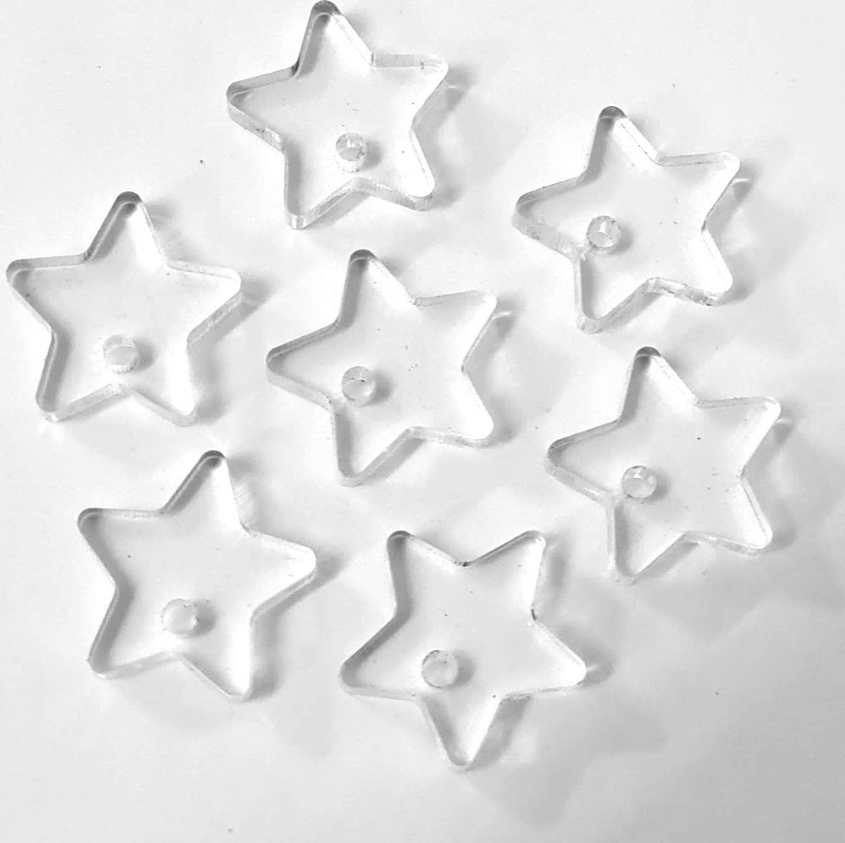 16mm CLEAR Acrylic STAR Toppers/Studs