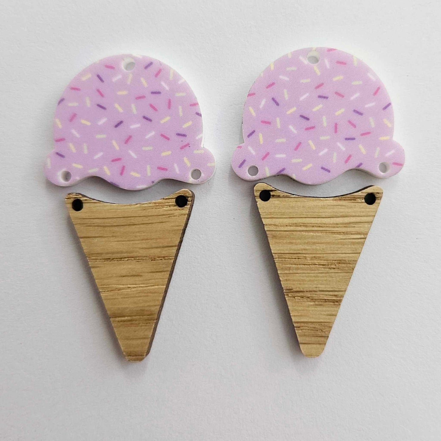 50mm PURPLE SPRINKLE Acrylic SINGLE SCOOP ICE-CREAM