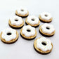 20mm OAK & WHITE SPRINKLE Acrylic DONUTS