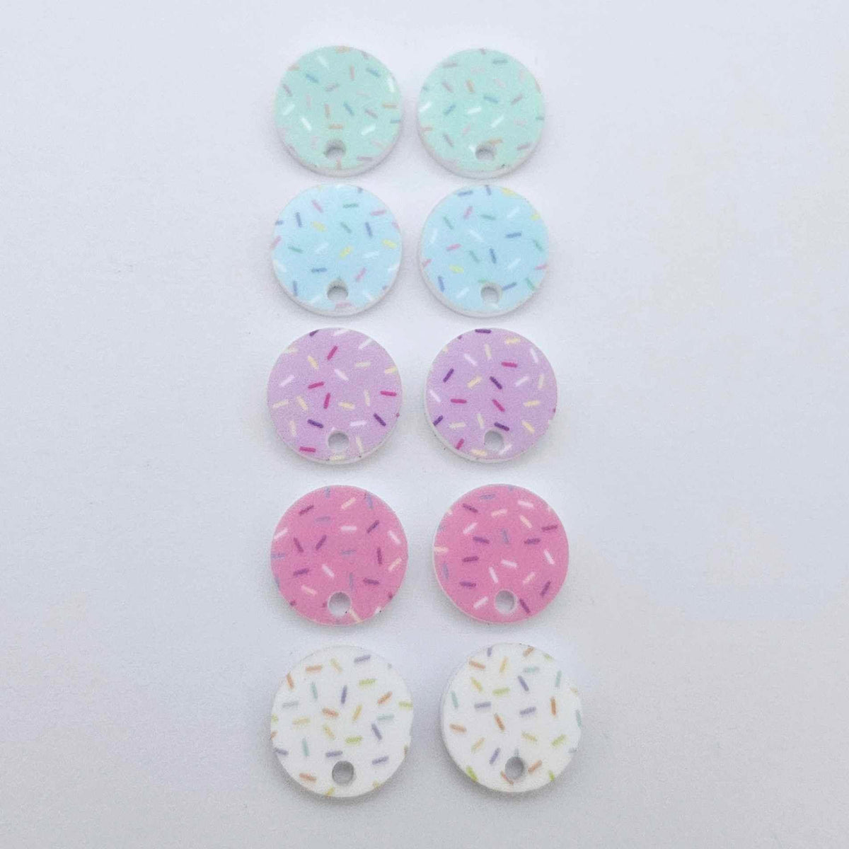 14mm SPRINKLE UV PRINTED Acrylic TOPPERS/STUDS