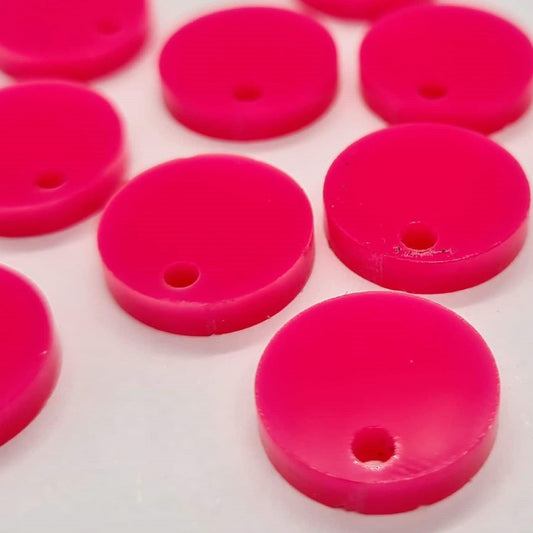 14mm HOT PINK Acrylic Toppers/Studs