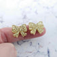 16mm GOLD GLITTER Acrylic BOWS