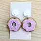 35mm OAK & PURPLE SPRINKLE Acrylic DONUTS