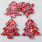 35mm CHUNKY LOVE GLITTER Acrylic CHRISTMAS TREES