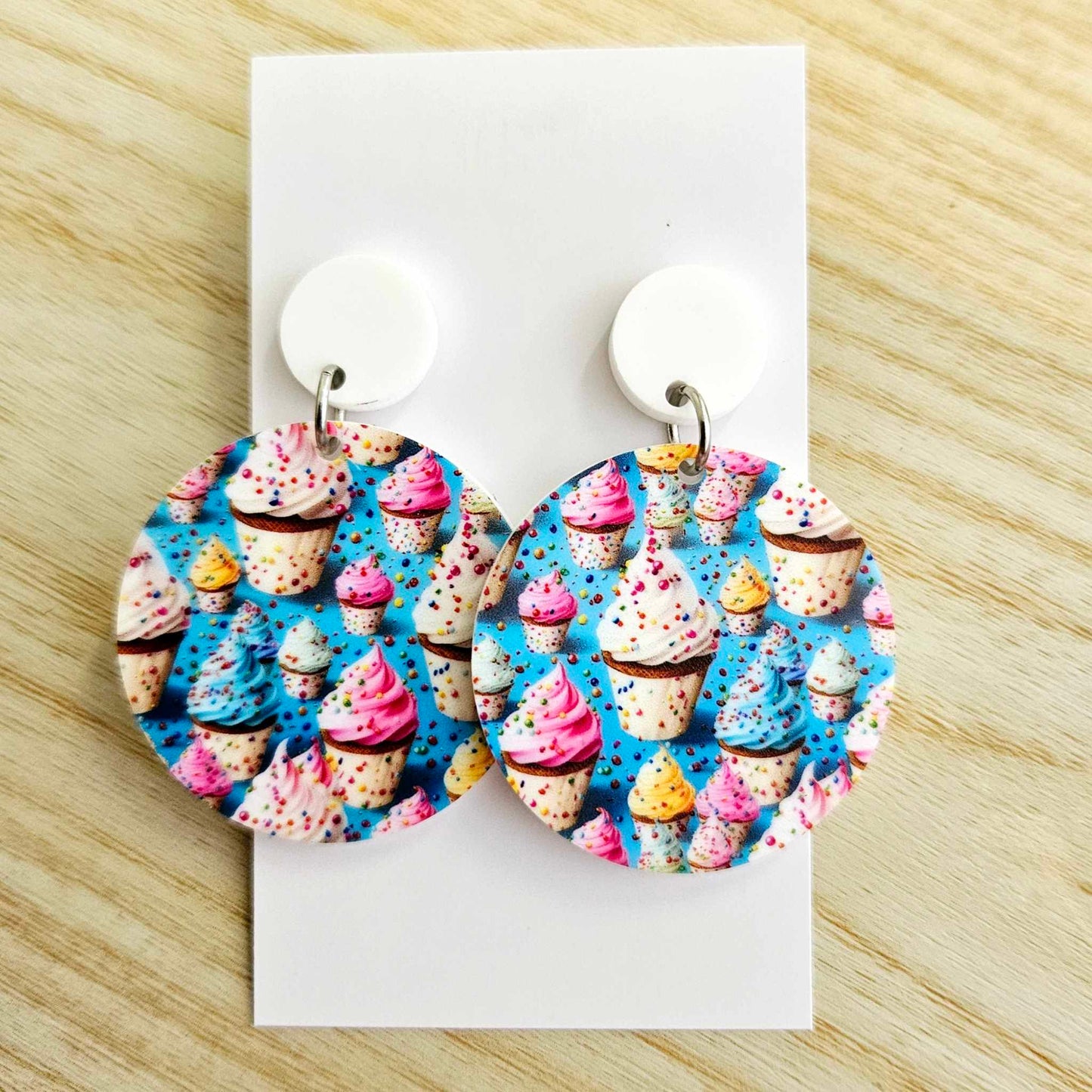 38mm CUPCAKE Acrylic Dangles