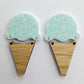 50mm AQUA SPRINKLE Acrylic SINGLE SCOOP ICE-CREAM