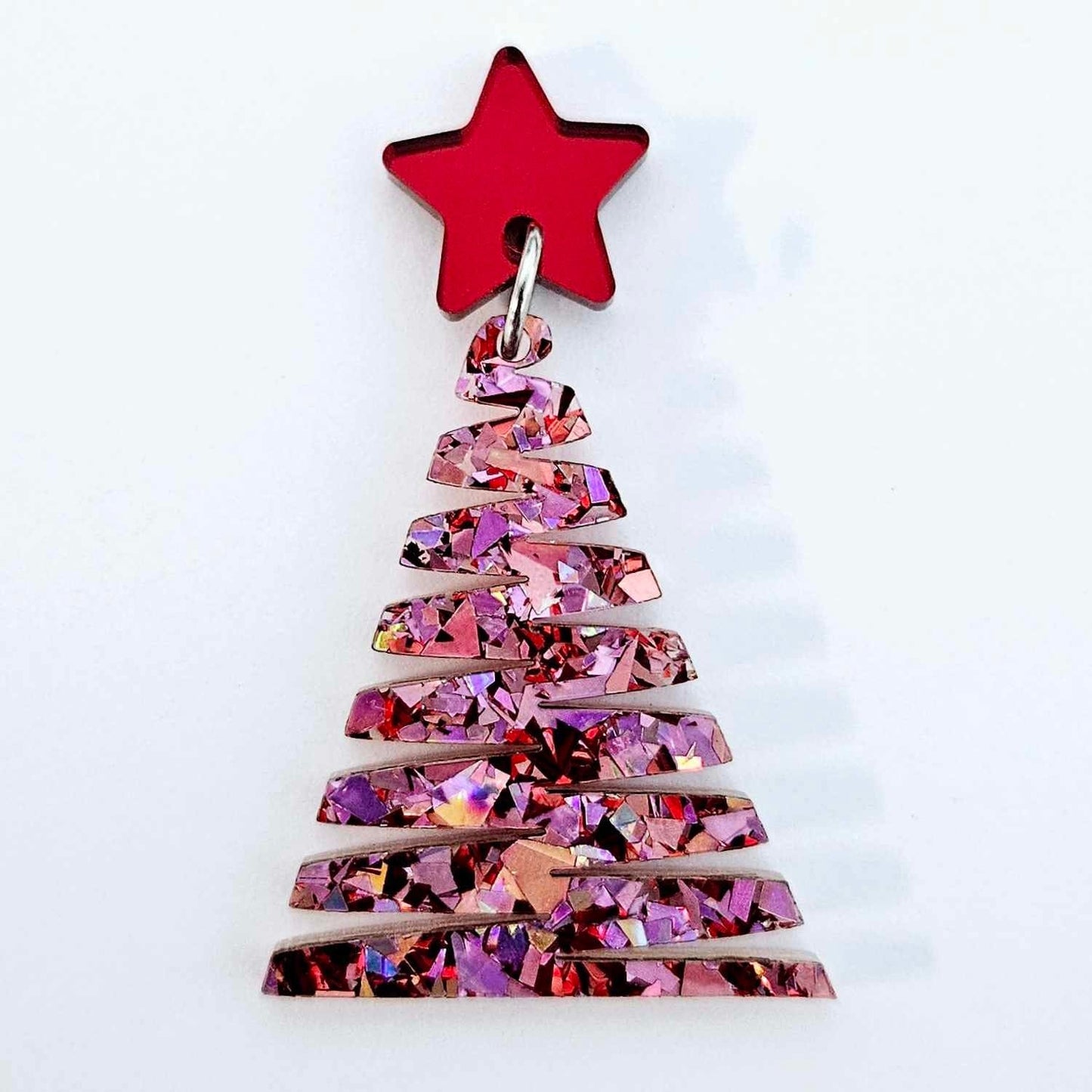 40mm CHUNKY LOVE Glitter ZIGZAG Christmas Trees