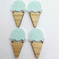 50mm AQUA SPRINKLE Acrylic SINGLE SCOOP ICE-CREAM