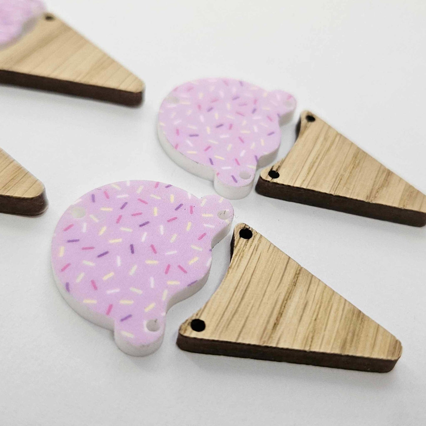 50mm PURPLE SPRINKLE Acrylic SINGLE SCOOP ICE-CREAM