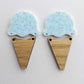 50mm BLUE SPRINKLE Acrylic SINGLE SCOOP ICE-CREAM